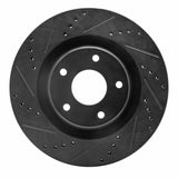 R1 Concepts 05-13 Cadillac XLR Front Left Drilled & Slotted Black Brake Rotor by R1 Concepts RNC-633-46018L