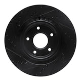 R1 Concepts 05-13 Cadillac XLR Front Right Drilled & Slotted Black Brake Rotor by R1 Concepts RNC-633-46018R