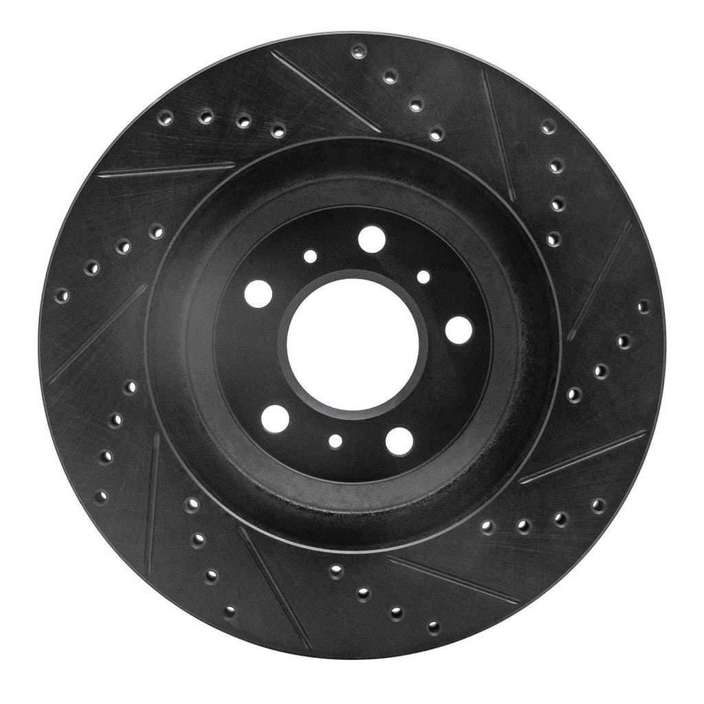 R1 Concepts 06-16 Buick Allure Front Left Drilled & Slotted Black Brake ...