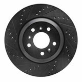 R1 Concepts 06-16 Buick Allure Front Left Drilled & Slotted Black Brake Rotor by R1 Concepts RNC-633-46022L