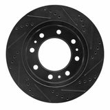 R1 Concepts 06-11 Cadillac DTS Front Left Drilled & Slotted Black Brake Rotor by R1 Concepts RNC-633-46023L