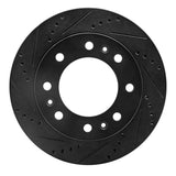 R1 Concepts 06-11 Cadillac DTS Front Left Drilled & Slotted Black Brake Rotor by R1 Concepts RNC-633-46023L