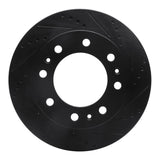 R1 Concepts 06-11 Cadillac DTS Front Right Drilled & Slotted Black Brake Rotor by R1 Concepts RNC-633-46023R