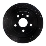 R1 Concepts 08-19 Cadillac CTS Rear Left Drilled & Slotted Black Brake Rotor by R1 Concepts RNC-633-46024L