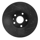 R1 Concepts 2008-2014 Cadillac CTS Front Left Drilled & Slotted Black Brake Rotor by R1 Concepts RNC-633-46025L