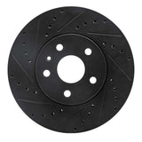 R1 Concepts 2008-2014 Cadillac CTS Front Left Drilled & Slotted Black Brake Rotor by R1 Concepts RNC-633-46025L