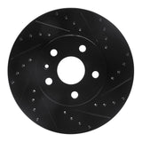 R1 Concepts 2008-2014 Cadillac CTS Front Right Drilled & Slotted Black Brake Rotor by R1 Concepts RNC-633-46025R