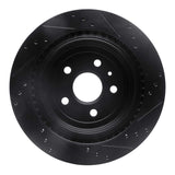 R1 Concepts 08-14 Cadillac CTS Rear Left Drilled & Slotted Black Brake Rotor by R1 Concepts RNC-633-46026L