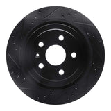 R1 Concepts 08-14 Cadillac CTS Rear Left Drilled & Slotted Black Brake Rotor by R1 Concepts RNC-633-46026L