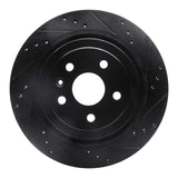 R1 Concepts 08-14 Cadillac CTS Rear Right Drilled & Slotted Black Brake Rotor by R1 Concepts RNC-633-46026R