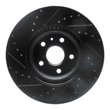 R1 Concepts 08-17 Cadillac CTS Front Right Drilled & Slotted Black Brake Rotor by R1 Concepts RNC-633-46027R