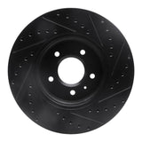 R1 Concepts 09-11 Cadillac STS Front Left Drilled & Slotted Black Brake Rotor by R1 Concepts RNC-633-46028L