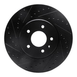 R1 Concepts 09-11 Cadillac STS Front Left Drilled & Slotted Black Brake Rotor by R1 Concepts RNC-633-46028L
