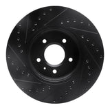 R1 Concepts 09-11 Cadillac STS Front Right Drilled & Slotted Black Brake Rotor by R1 Concepts RNC-633-46028R