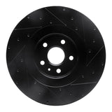 R1 Concepts 09-15 Cadillac CTS Front Left Drilled & Slotted Black Brake Rotor by R1 Concepts RNC-633-46029L