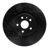 R1 Concepts 09-15 Cadillac CTS Front Left Drilled & Slotted Black Brake Rotor by R1 Concepts RNC-633-46029L