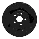 R1 Concepts 2009-2015 Cadillac CTS Front Right Drilled & Slotted Black Brake Rotor