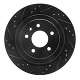 R1 Concepts 13-19 Cadillac ATS Rear Left Drilled & Slotted Black Brake Rotor by R1 Concepts RNC-633-46032L