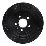 R1 Concepts 13-19 Cadillac ATS Rear Right Drilled & Slotted Black Brake Rotor by R1 Concepts RNC-633-46032R