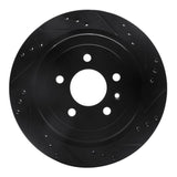 R1 Concepts 13-19 Cadillac ATS Rear Right Drilled & Slotted Black Brake Rotor by R1 Concepts RNC-633-46032R