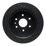 R1 Concepts 13-19 Cadillac XTS Rear Left Drilled & Slotted Black Brake Rotor by R1 Concepts RNC-633-46034L