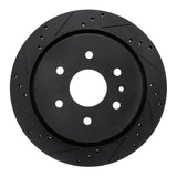 R1 Concepts 13-19 Cadillac XTS Rear Left Drilled & Slotted Black Brake Rotor by R1 Concepts RNC-633-46034L