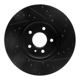 R1 Concepts 13-25 Cadillac CT4 Front Left Drilled & Slotted Black Brake Rotor by R1 Concepts RNC-633-46035L