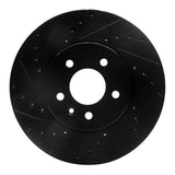 R1 Concepts 13-25 Cadillac CT4 Front Left Drilled & Slotted Black Brake Rotor by R1 Concepts RNC-633-46035L