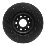 R1 Concepts 14-25 Cadillac CT6 Front Right Drilled & Slotted Black Brake Rotor by R1 Concepts RNC-633-46036R