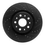 R1 Concepts 14-25 Cadillac CT6 Front Right Drilled & Slotted Black Brake Rotor by R1 Concepts RNC-633-46036R