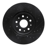 R1 Concepts 14-20 Cadillac CTS Front Left Drilled & Slotted Black Brake Rotor by R1 Concepts RNC-633-46038L