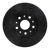 R1 Concepts 14-20 Cadillac CTS Front Left Drilled & Slotted Black Brake Rotor by R1 Concepts RNC-633-46038L