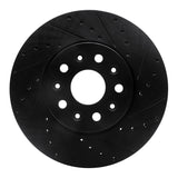 R1 Concepts 14-20 Cadillac CT6 Front Right Drilled & Slotted Black Brake Rotor by R1 Concepts RNC-633-46038R