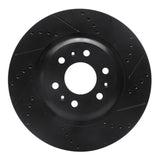 R1 Concepts 04-09 Cadillac SRX Front Right Drilled & Slotted Black Brake Rotor by R1 Concepts RNC-633-46043R