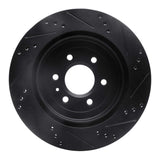 R1 Concepts 04-09 Cadillac SRX Rear Left Drilled & Slotted Black Brake Rotor by R1 Concepts RNC-633-46044L