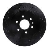 R1 Concepts 04-09 Cadillac SRX Rear Left Drilled & Slotted Black Brake Rotor by R1 Concepts RNC-633-46044L