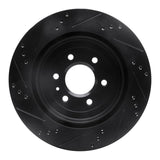 R1 Concepts 04-09 Cadillac SRX Rear Right Drilled & Slotted Black Brake Rotor by R1 Concepts RNC-633-46044R