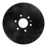 R1 Concepts 04-09 Cadillac SRX Rear Right Drilled & Slotted Black Brake Rotor by R1 Concepts RNC-633-46044R