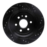 R1 Concepts 10-16 Cadillac SRX Rear Left Drilled & Slotted Black Brake Rotor by R1 Concepts RNC-633-46045L