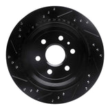R1 Concepts 10-16 Cadillac SRX Rear Right Drilled & Slotted Black Brake Rotor by R1 Concepts RNC-633-46045R