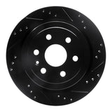 R1 Concepts 10-16 Cadillac SRX Rear Right Drilled & Slotted Black Brake Rotor by R1 Concepts RNC-633-46045R