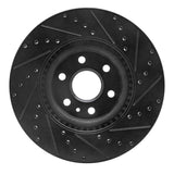 R1 Concepts 10-16 Cadillac SRX Front Left Drilled & Slotted Black Brake Rotor by R1 Concepts RNC-633-46046L