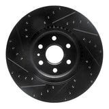 R1 Concepts 10-16 Cadillac SRX Front Right Drilled & Slotted Black Brake Rotor by R1 Concepts RNC-633-46046R