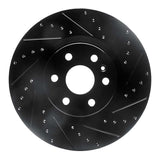 R1 Concepts 10-16 Cadillac SRX Front Right Drilled & Slotted Black Brake Rotor by R1 Concepts RNC-633-46046R