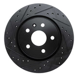 R1 Concepts 19-25 Buick Envision Rear Left Drilled & Slotted Black Brake Rotor by R1 Concepts RNC-633-46062L