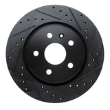 R1 Concepts 19-25 Buick Envision Rear Right Drilled & Slotted Black Brake Rotor by R1 Concepts RNC-633-46062R