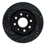 R1 Concepts 04-17 Chevrolet SPARK (USA/Canada) Front Left Drilled & Slotted Black Brake Rotor by R1 Concepts RNC-633-47003L