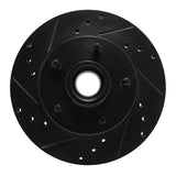 R1 Concepts 78-78 Buick Regal Front Left Drilled & Slotted Black Brake Rotor
