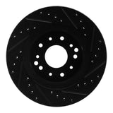 R1 Concepts 63-82 Chevrolet Corvette Front/Rear Left Drilled & Slotted Black Brake Rotor by R1 Concepts RNC-633-47008L