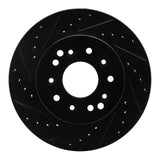 R1 Concepts 63-82 Chevrolet Corvette Front/Rear Left Drilled & Slotted Black Brake Rotor by R1 Concepts RNC-633-47008L